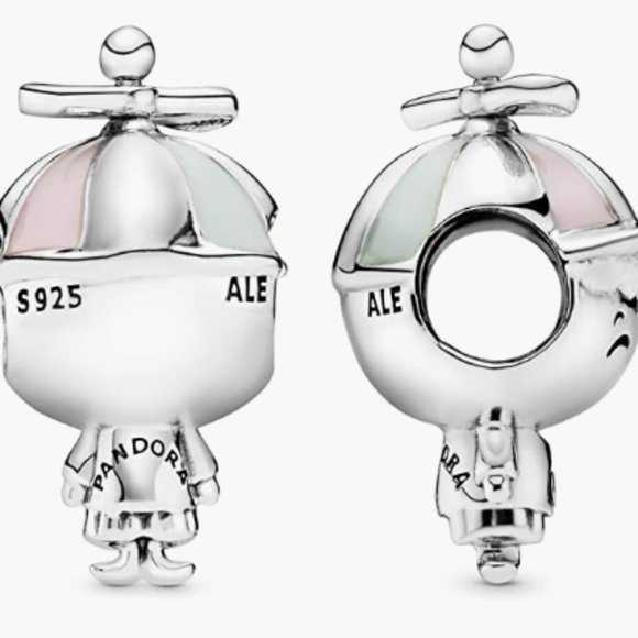 Pandora PROPELLER HAT LITTLE BOY 798015ENMX Silver Multicolor New Charm - Picture 13 of 16